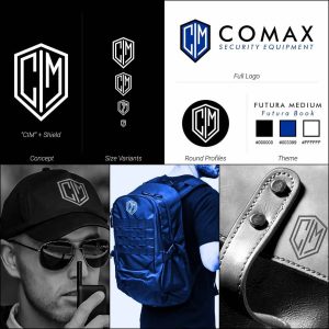 Comax Security Logo Mockup