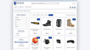 Comax Website Shop Page